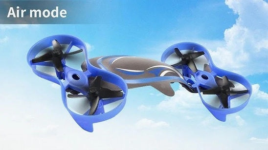 Waterproof 2-in-1 Whale 6 Axis【Can swim in Water & Fly in Air】Quadcopter Drone【Pack of 1】【Multi-Colored】