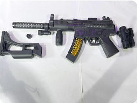 Toy Gun for kids great for Soldier Army Military . This durable plastic toy Gun emits combat sounds lights and vibration