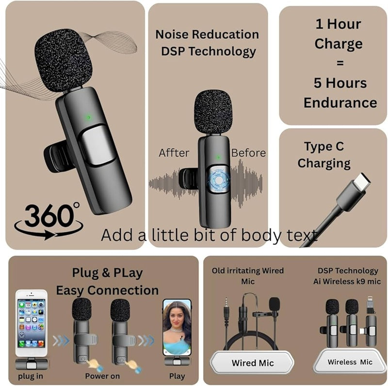 K-9 WIRELESS DOUBLE MICROPHONE
