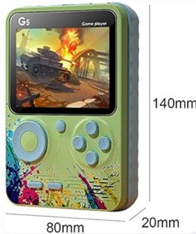G5 5000 in 1 Retro Game Box Only for 1 Player, Handheld Classical Game PAD Can Play On TV, 500 Games Like Contra, Tank, Bomber Man Etc. (A Like Star Product) (Blue Grey)