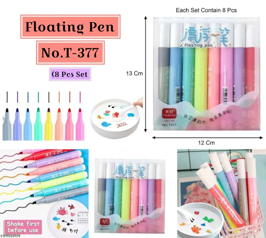 Floating Pens Playing Educational Toy | Drawing Kit Set Toys Gifts, Multicolor (Pack of 8 Pens)