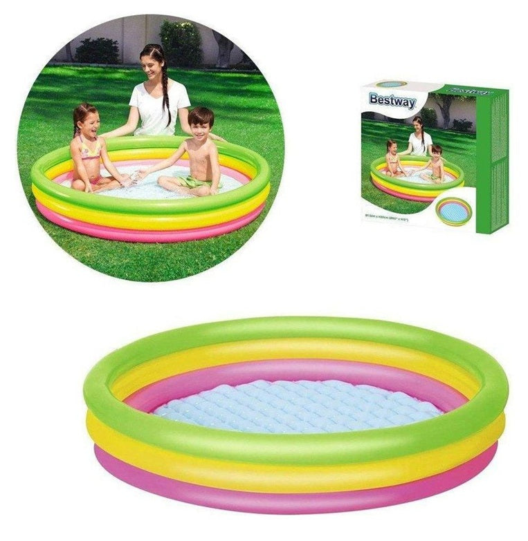 Bestway Pool Bath Tub Summer Set Inflatable Swimming Pool  (Multicolor)