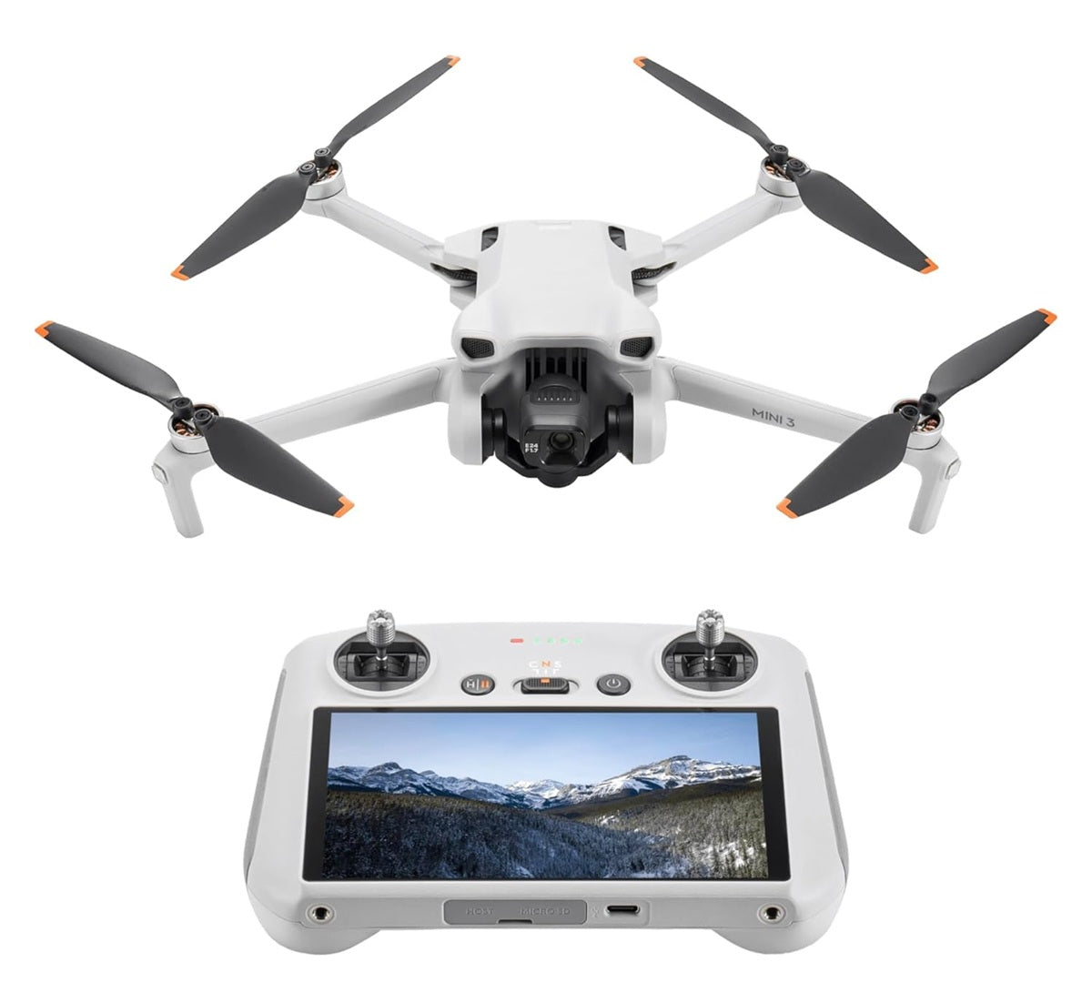 Mini 3 ( RC) – Lightweight and Foldable Mini Camera Drone with 4K HDR Video, 38-min Flight Time, True Vertical Shooting, and Intelligent Features