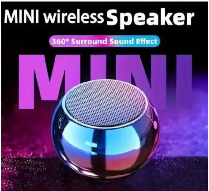 Mini Boost 4 Bluetooth Speaker 4D Mini Round Steel Speaker - Multicolor Random Colour - Pack of 1