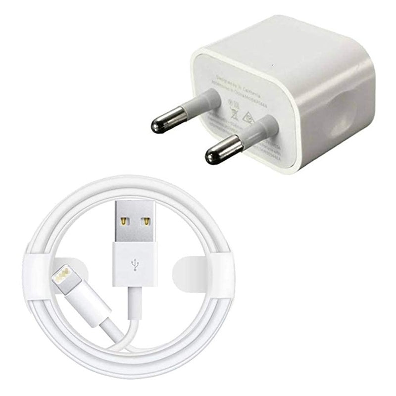 5w Fast Charger for iPhone X/XR/8/7/6s/SE/11/12 | 5 watt USB Adapter with Cable Compatible with Apple iPhone All Series