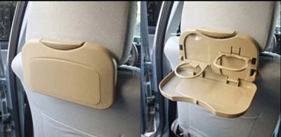 Car Backseat Food Tray with Bottle Cup Holder for Car (Assorted) - 1 PC
