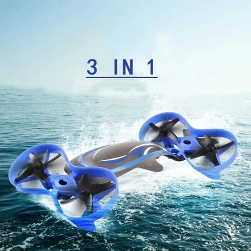 Waterproof 2-in-1 Whale 6 Axis【Can swim in Water & Fly in Air】Quadcopter Drone【Pack of 1】【Multi-Colored】
