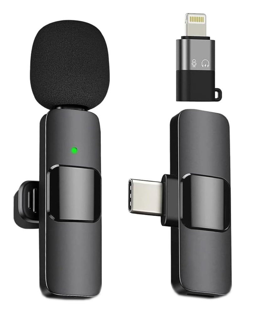 K8 Wireless Microphone For Mobile | Plug & Play Lavalier Mic For Vlogging, Live Streaming