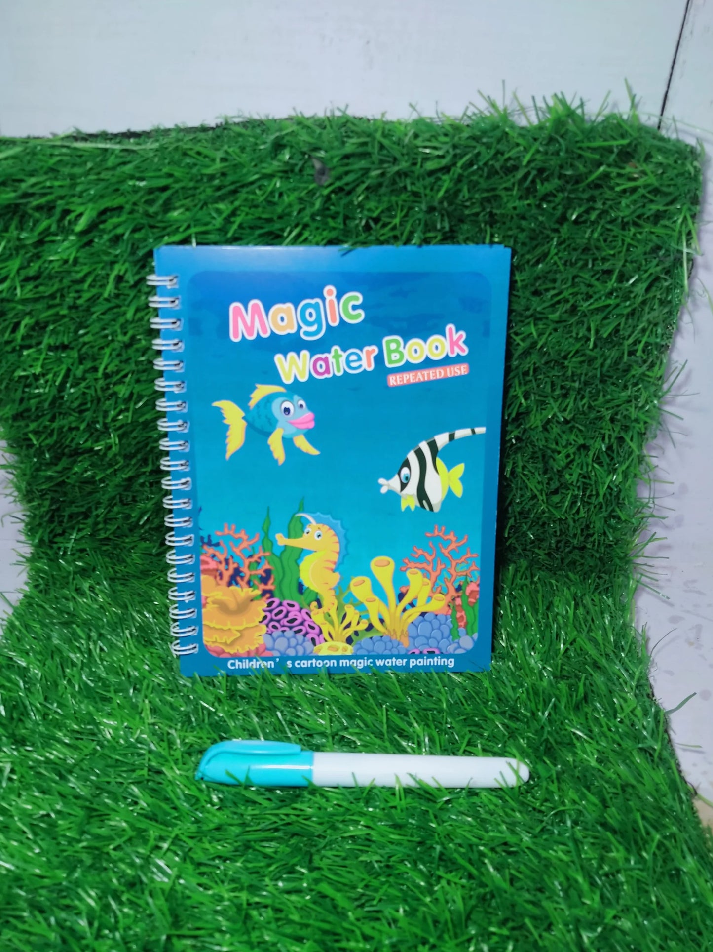 pack of 2 Water Marker Magic Book for Kids, 2 Different Theme Magic Books, Educational & Bonding Time for Kids, Reusable, Mess-Free Art with Quick Dry Technology
