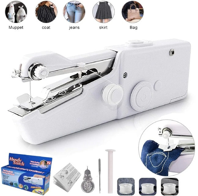 Handy Stitch Handheld Sewing Machine  Portable Craft Sewing Machine Cordless Quick Stitch Tool for Fabric, Clothing, Kids Cloth, Home Travel Use