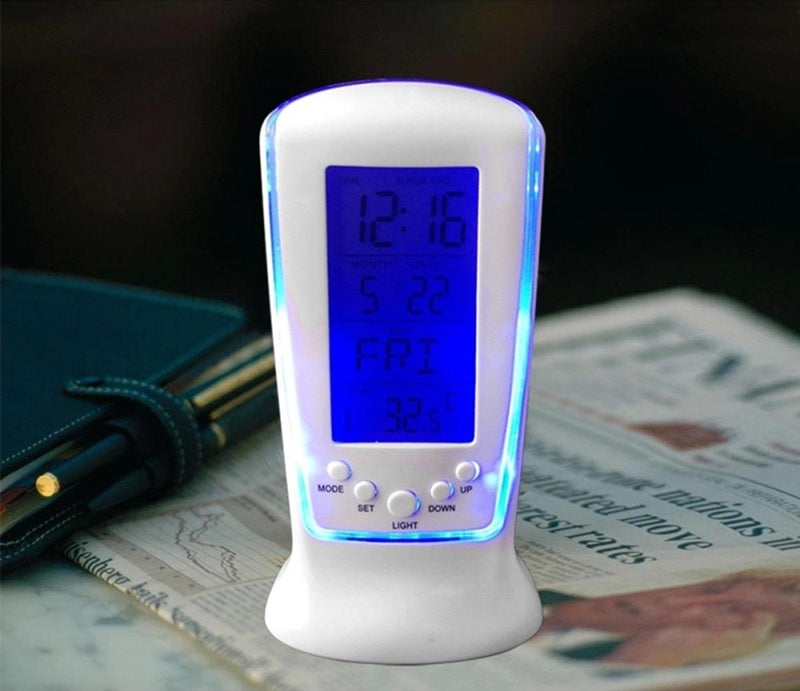 Square Clock DS-510 Digital Alarm Temperature Calendar Table Desk Clock