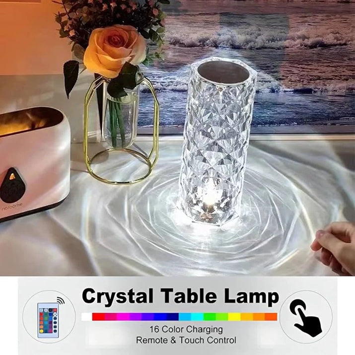 Rose Diamond Table Lamp (USB Charging Touch Lamp)