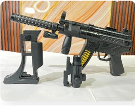 Toy Gun for kids great for Soldier Army Military . This durable plastic toy Gun emits combat sounds lights and vibration