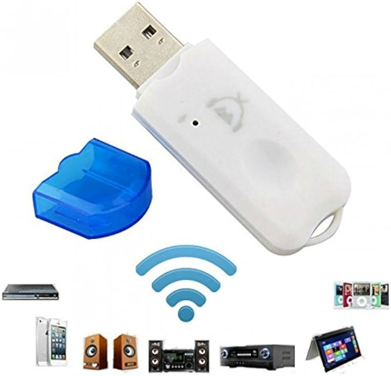 USB Bluetooth Audio Receiver Wireless Hands-Free Adapter Dongle Kit for Speaker for Car or Home