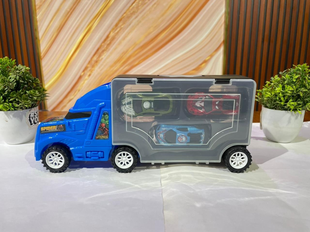Avengers Carry Case Trucks For Kids - 4 In 1 Big Unbreakable Carrier Transport Truck (Multicolor)