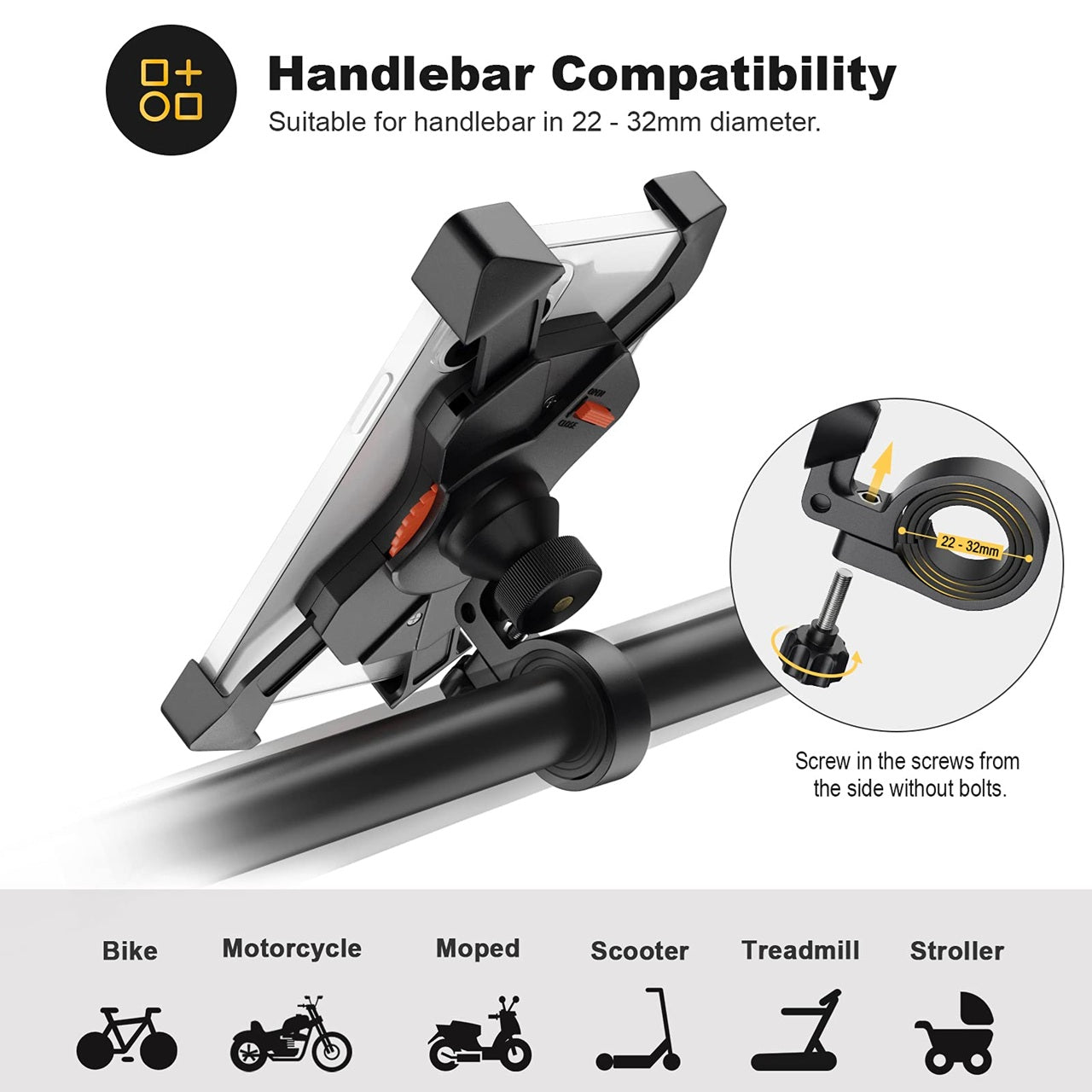 Buy Genuine CH-01 Bicycle Phone Mount Bike Handlebar Phone Holder Bike Mobile Holder  (Multicolor)