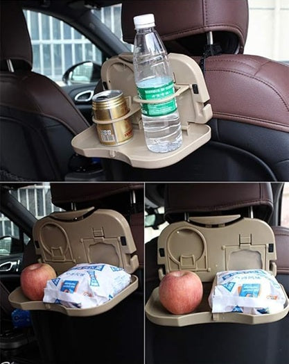 Car Backseat Food Tray with Bottle Cup Holder for Car (Assorted) - 1 PC