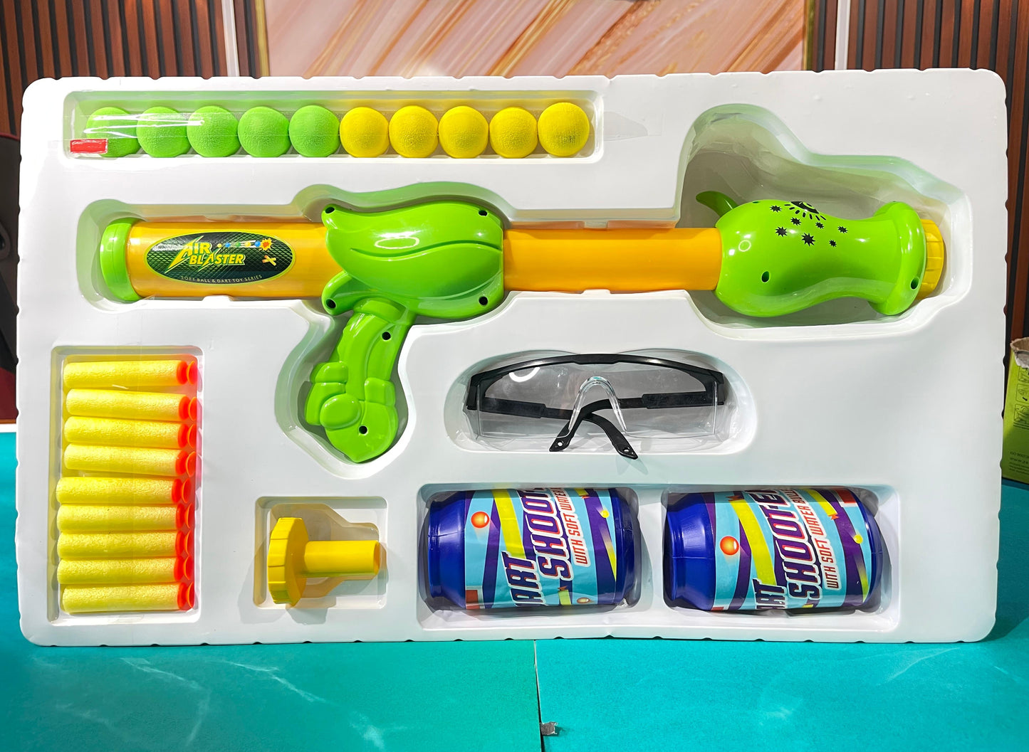 Sharp Shooter – Air Pressure Foam Balls Shooting 2 in 1 Gun Toy Set, Soft Ball Air Shooting Gun, Toy Gun Set with Soft Balls for Kids,