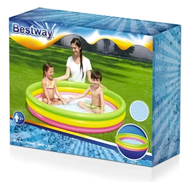 Bestway Pool Bath Tub Summer Set Inflatable Swimming Pool  (Multicolor)
