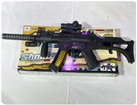 Toy Gun for kids great for Soldier Army Military . This durable plastic toy Gun emits combat sounds lights and vibration