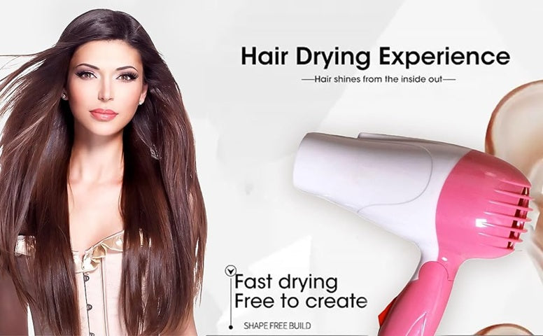 Professional 1000W Hair Dryer Plastic and Steal Pink and blue Medium Hair Dryer for Men and Women
