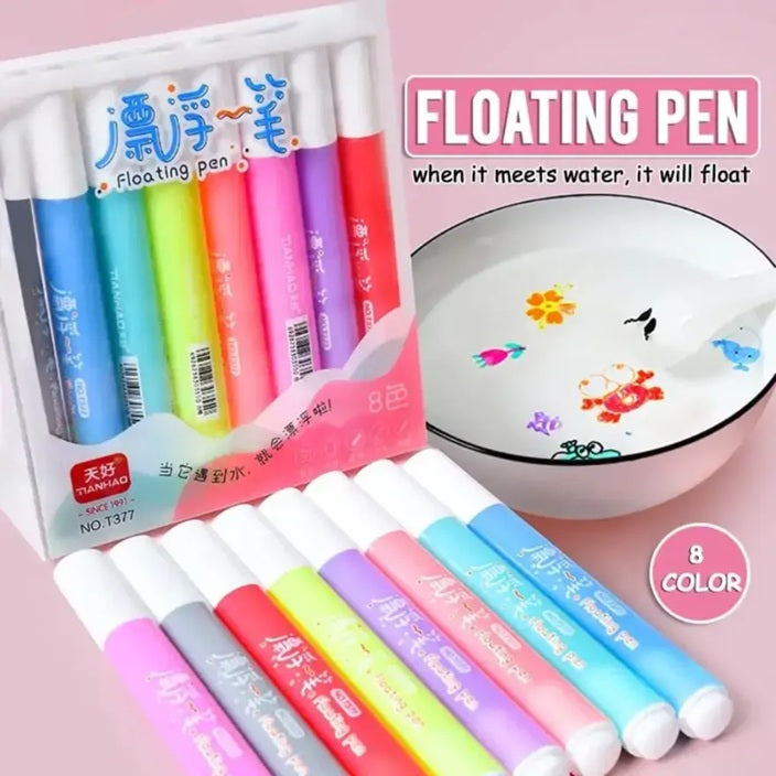 Floating Pens Playing Educational Toy | Drawing Kit Set Toys Gifts, Multicolor (Pack of 8 Pens)