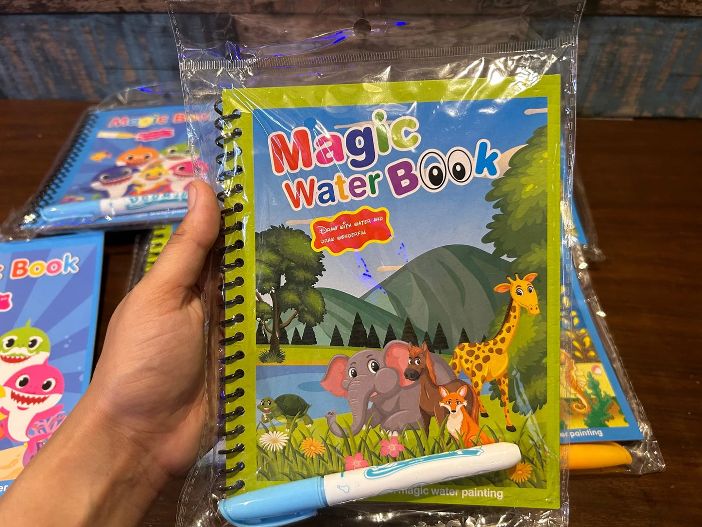 pack of 2 Water Marker Magic Book for Kids, 2 Different Theme Magic Books, Educational & Bonding Time for Kids, Reusable, Mess-Free Art with Quick Dry Technology