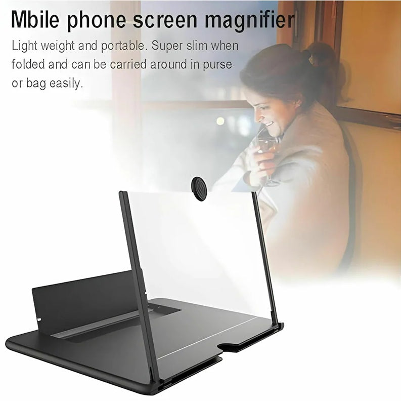 Mobile Screen Magnifier 8 inch 3D HD Screen Magnifier & Phone Holder – Screen Expander and Amplifier for All Smartphones with Eye Protection.(Multicolor).