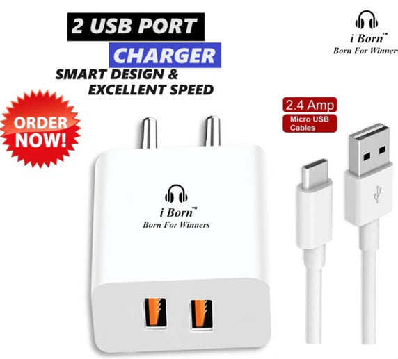 2 USB PORT SQUARE CHARGER