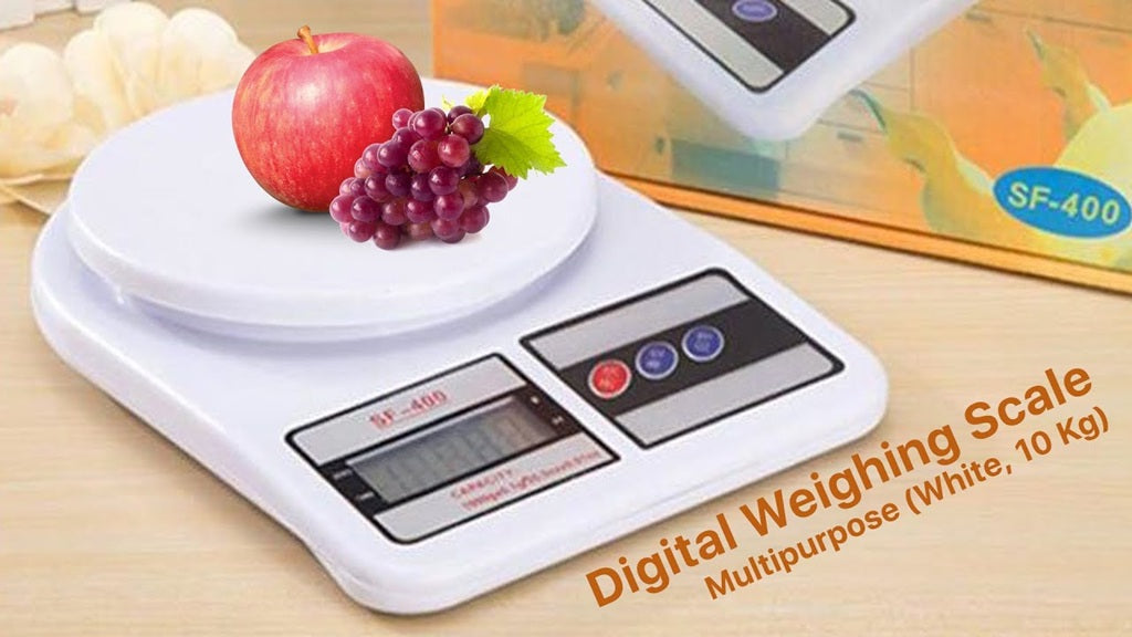 Btag SF-400 Digital Kitchen Weighing Scale | 10Kg x 1g Precision | Food Scale with LCD Display for Cooking, Baking, Meal Prep & Healthy Diet | Compact Electronic Weight Machine for Home Use.(White)