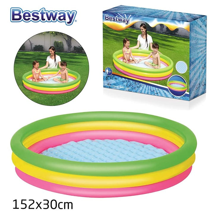 Bestway Pool Bath Tub Summer Set Inflatable Swimming Pool  (Multicolor)