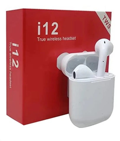 i12 TWS Wireless Bluetooth 5.0 Touch Control Earphones_03 Bluetooth (White, In the Ear)