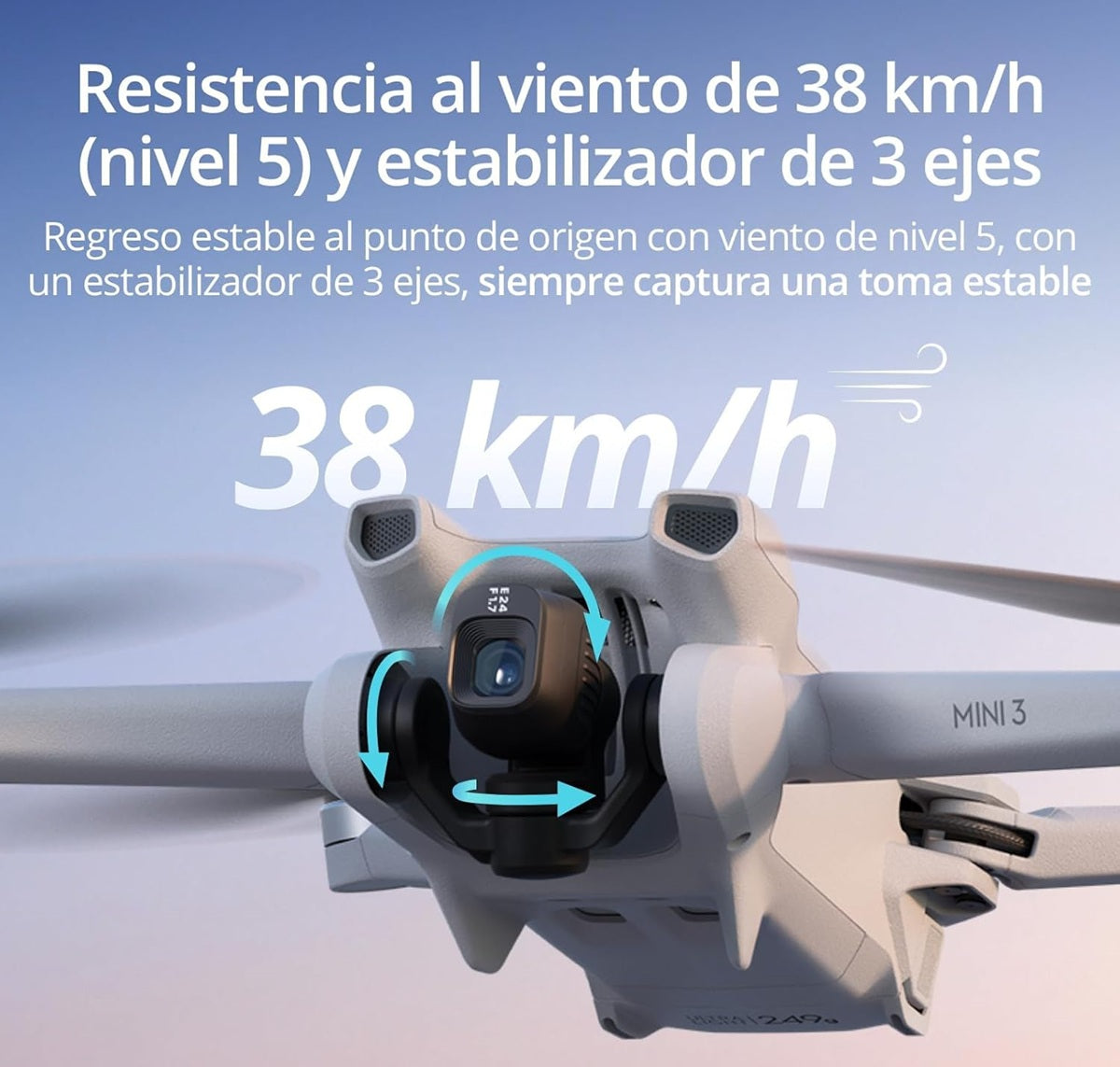 Mini 3 ( RC) – Lightweight and Foldable Mini Camera Drone with 4K HDR Video, 38-min Flight Time, True Vertical Shooting, and Intelligent Features