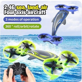 Waterproof 2-in-1 Whale 6 Axis【Can swim in Water & Fly in Air】Quadcopter Drone【Pack of 1】【Multi-Colored】