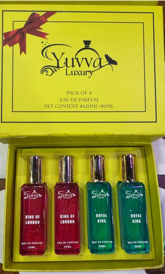 Yuvva Luxury 4-in-1 Premium Perfume Combo Set for Men ( KING OF LONDON ) ( ROYAL KING )