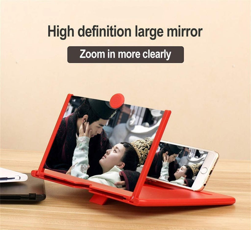 Mobile Screen Magnifier 8 inch 3D HD Screen Magnifier & Phone Holder – Screen Expander and Amplifier for All Smartphones with Eye Protection.(Multicolor).