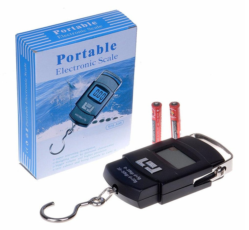 digital weighing machine for Luggage weighing, Weighing scale capable of 50kg, Scale with LCD Display & Stainless steel hook. Aliston A08 /A302 Hanging Scale.