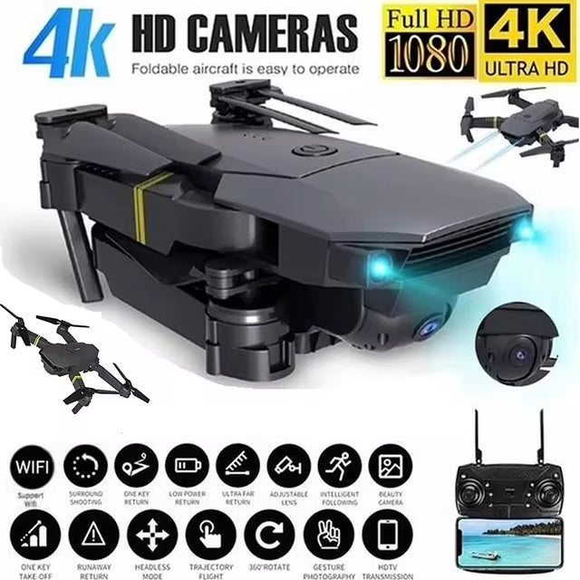 998 PRO Foldable Toy Drone with HQ 4K WiFi HD Camera Remote Control for Drone