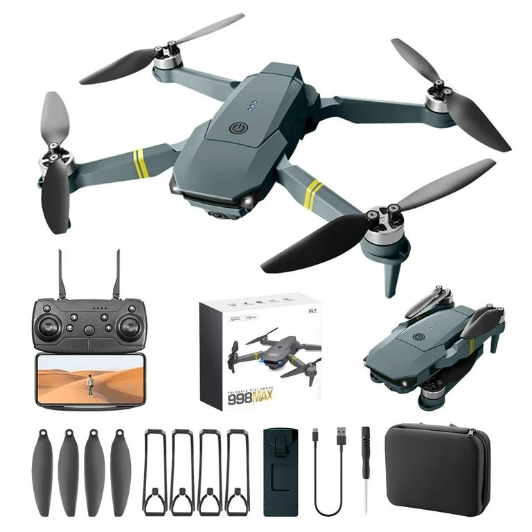 998 PRO Foldable Toy Drone with HQ 4K WiFi HD Camera Remote Control for Drone