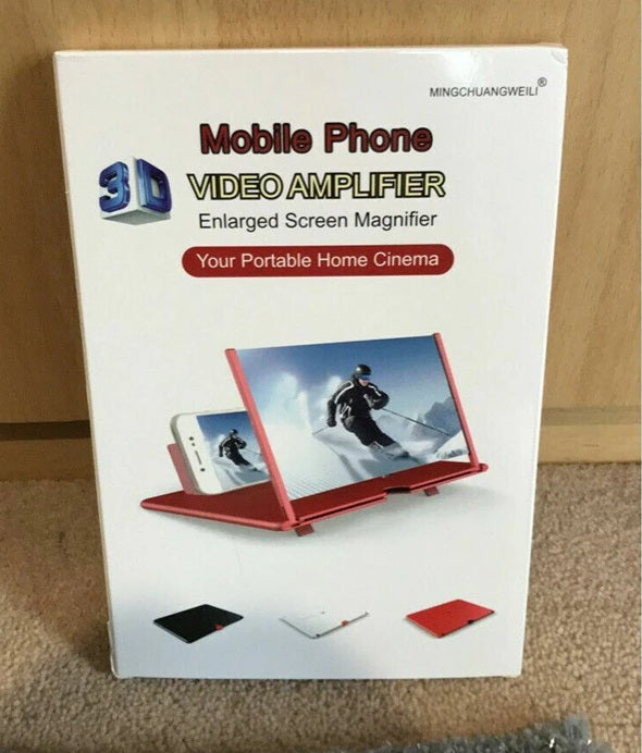 Mobile Screen Magnifier 8 inch 3D HD Screen Magnifier & Phone Holder – Screen Expander and Amplifier for All Smartphones with Eye Protection.(Multicolor).