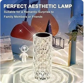 Rose Diamond Table Lamp (USB Charging Touch Lamp)