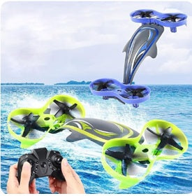 Waterproof 2-in-1 Whale 6 Axis【Can swim in Water & Fly in Air】Quadcopter Drone【Pack of 1】【Multi-Colored】