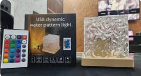 USB Dynamic Water Pattern Light Table Lamp