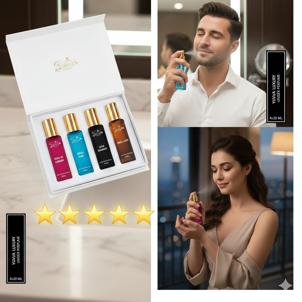 Yuvva Luxury Long Lasting Unisex Perfume Gift Set ( PACK OF 4 )
