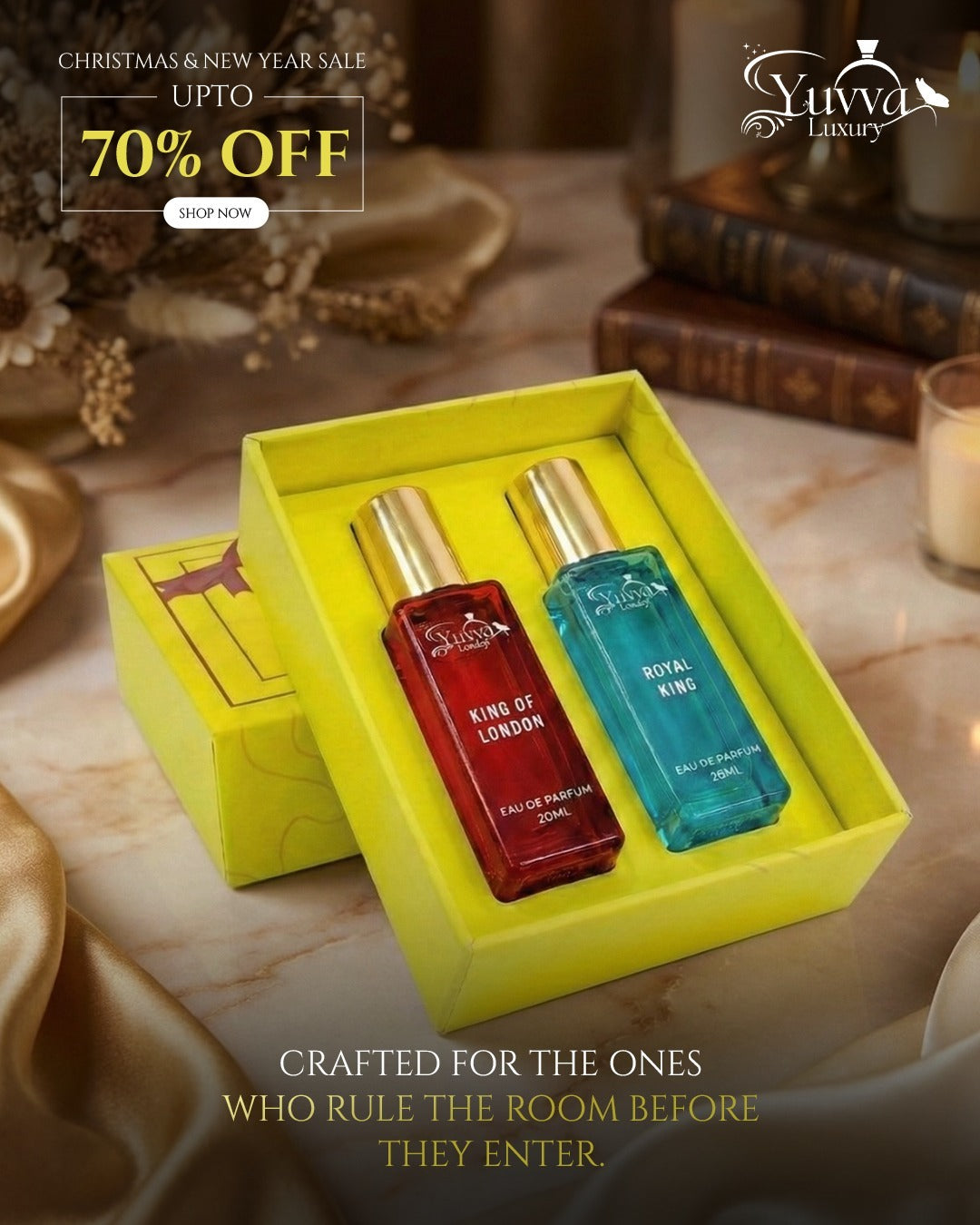Yuvva Luxury Long Lasting Unisex Perfume Gift Set of 2