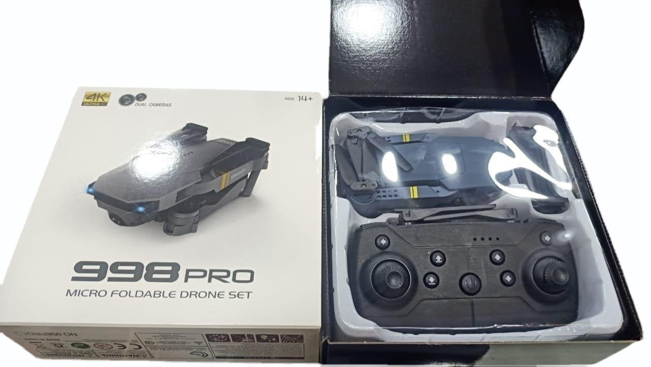 998 PRO Foldable Toy Drone with HQ 4K WiFi HD Camera Remote Control for Drone
