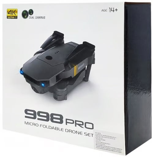 998 PRO Foldable Toy Drone with HQ 4K WiFi HD Camera Remote Control for Drone