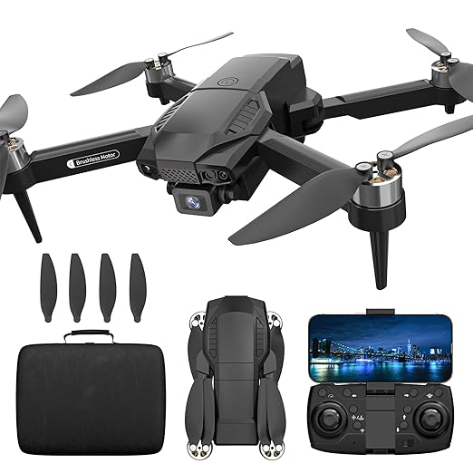 F198 HD Drone BLACK| WiFi HD 720P FPV Camera | Bag Version | Position Locking Drone | Brushless Motor