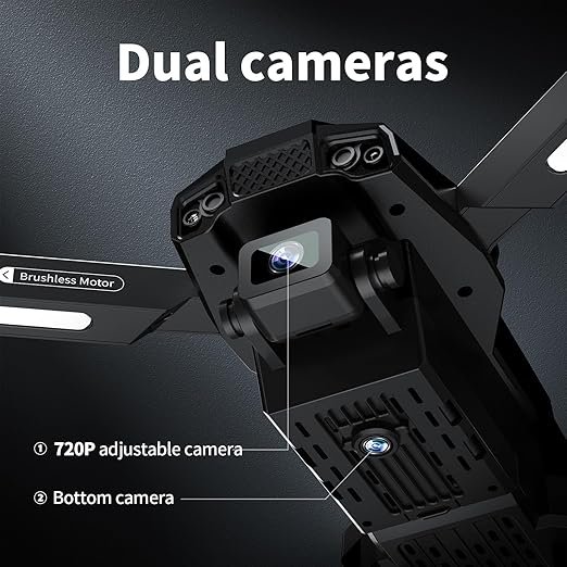 F198 HD Drone BLACK| WiFi HD 720P FPV Camera | Bag Version | Position Locking Drone | Brushless Motor