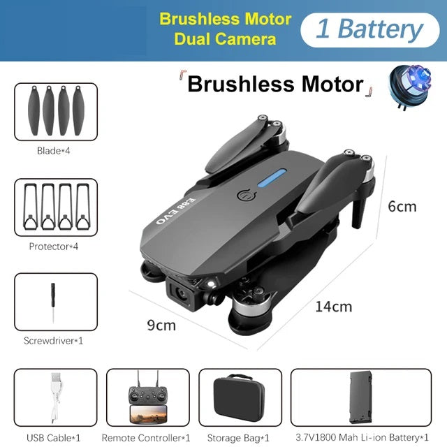 E88-Evo Brushless Motor Foldable Drone